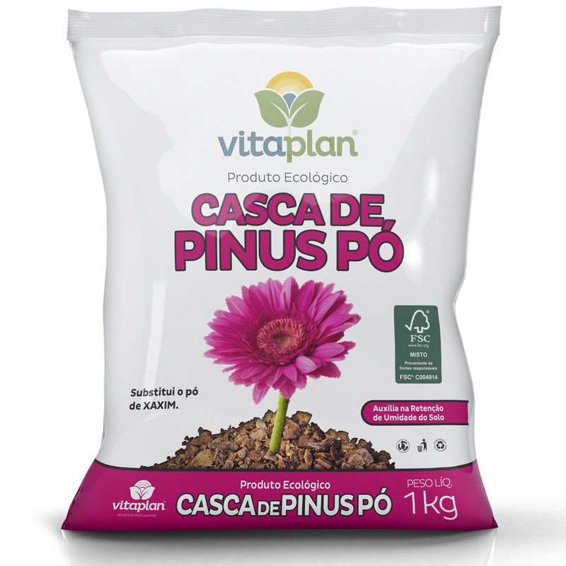 Substrato Vitaplan Produto Ecológico Casca de Pinus Pó - 1 Kg