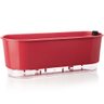 Traseira Jardineira Autoirrigável Raiz Vasos Floreira Autoirrigável 14x40x15,5 - Vermelho